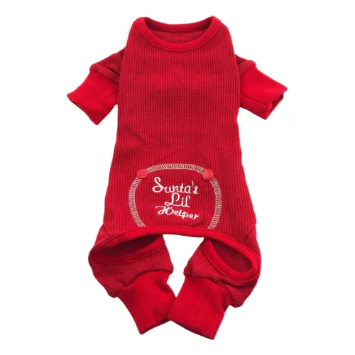 Christmas Dog Pajama &ndash; Santa&rsquo;s Lil&rsquo; Helper
